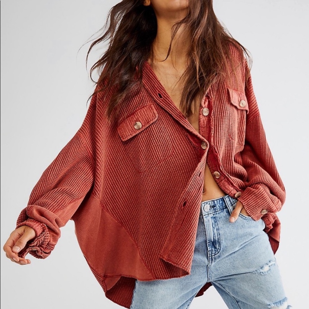 Free People One Scout Jacket in Clay, small